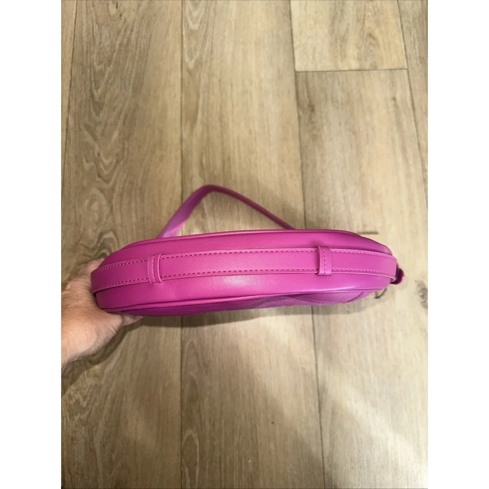 Steve Madden Dark Fuschia‎ BJammy Shouler Bag Silver Hardware NEW